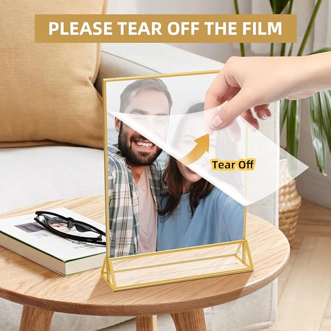 PPH-Sisy Acrylic Sign Holder 4 x 6 Clear Table Flyer Holder，Plastic Display - Image 2