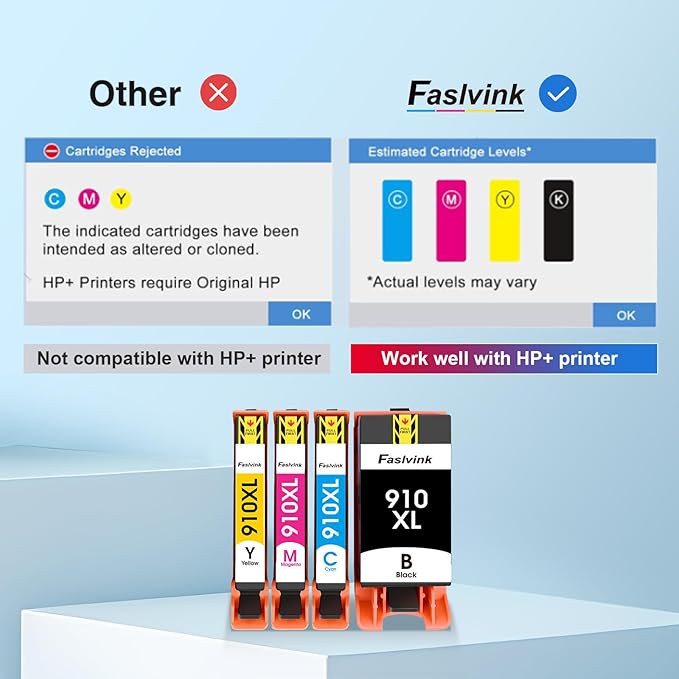910XL Ink Cartridges Replacement for HP 910XL Ink Cartridges Combo Pack for HP OfficeJet Pro 8025e 8015e 8028e 8035e 8020 8015 8028 8025 8035 Printers-DeskLoop Office