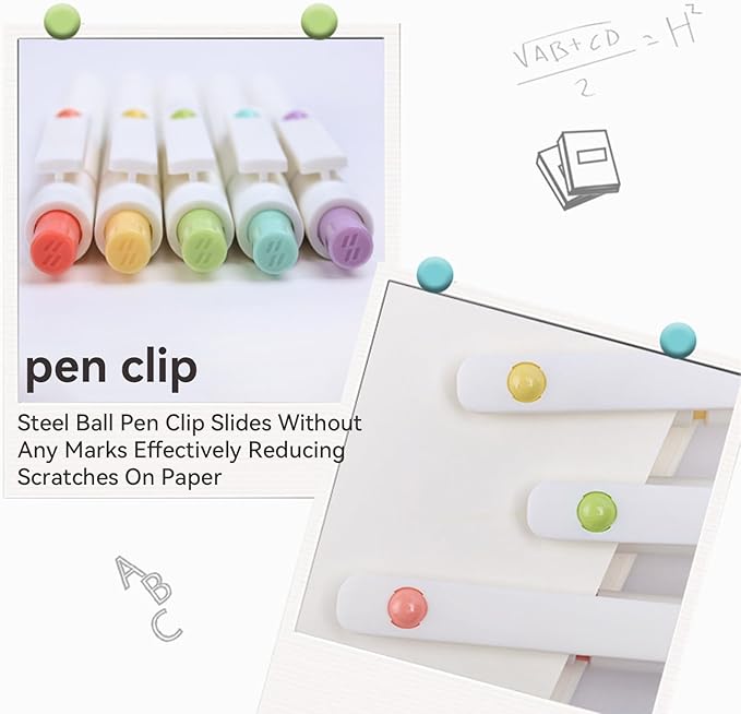 Gel Pens, 5Pcs 0.5mm Fine Point Pens With Smooth Wirting,Quick Dry Aesthetic Pens For Journaling, Ballpoint for Office School Supplies,Gifts for Women Men Student(Ivory White)-DeskLoop Office