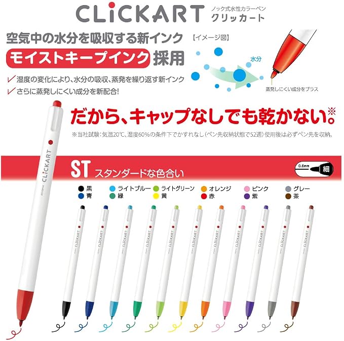 Zebra WYSS22-36C-N Clickart Water-Based Markers, 36 Colors, Case Included - Image 6