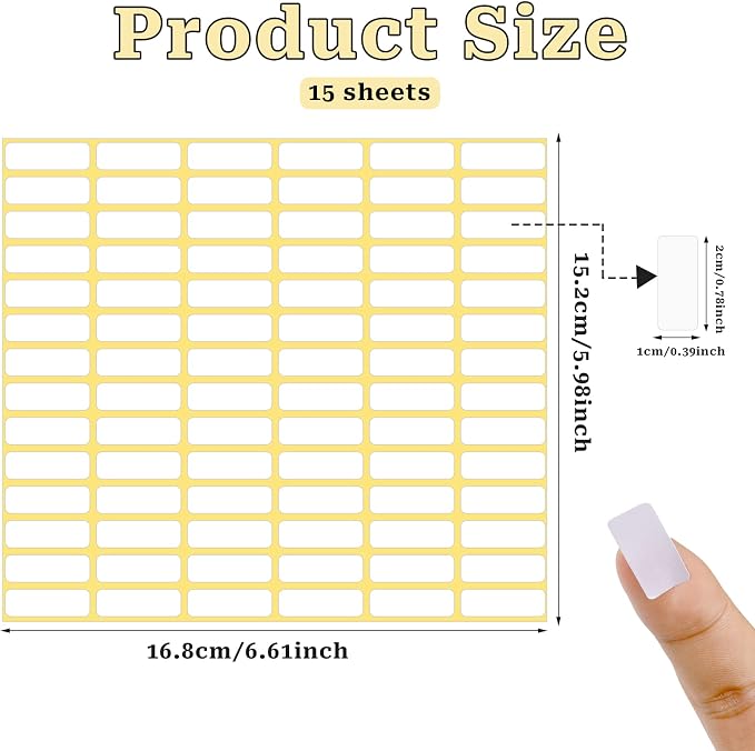 1680 Pcs Matte White Labels Blank Stickers Small Sticky Labels Removable Price - Image 2