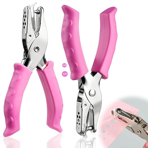 2 Pcs Single Hole Punch, 1/4" and 1/8" Hole Puncher Single by Unknown
