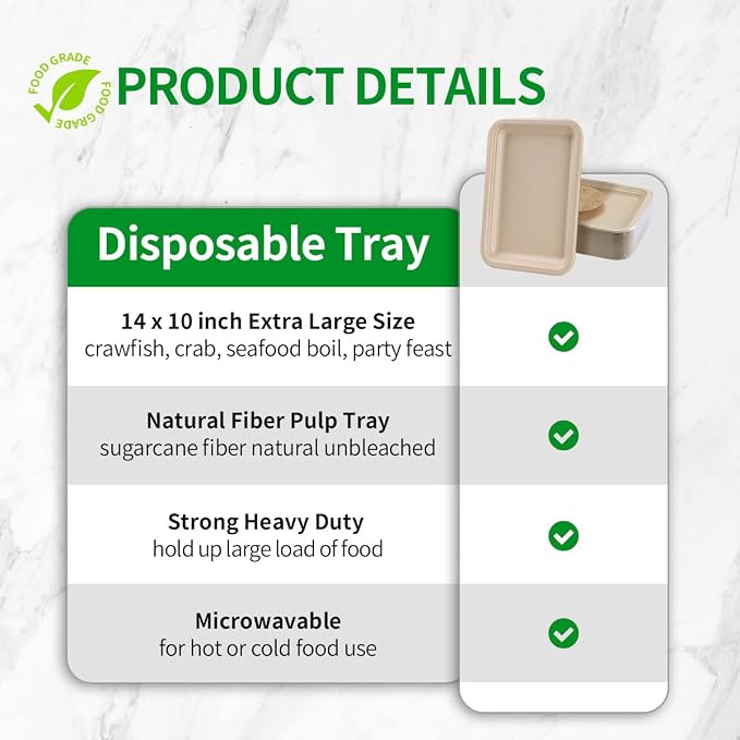bloomoon 50 Pack 14 Inch Disposable Food Trays - Image 4