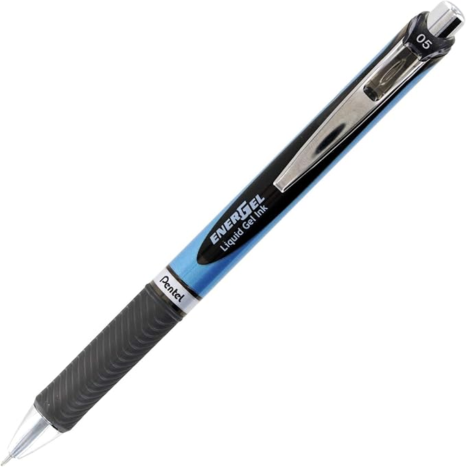 Pentel EnerGel RTX Retractable Liquid Gel Pen 0.5mm Fine Line Needle Tip Black - Image 2
