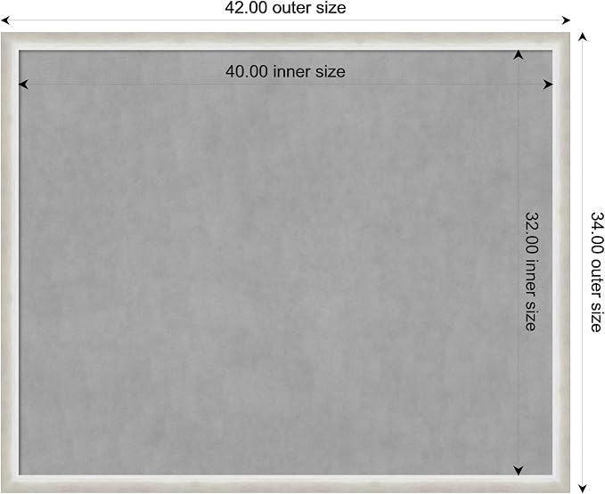 Amanti Art Silver Framed Magnetic Board 34x42 X-Large Vision Board - Image 4