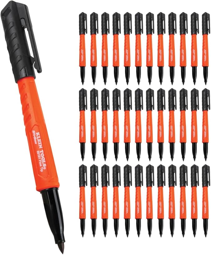 KLEIN TOOLS 80190 Skribes Fine Tip Permanent Markers, Professional-Grade Ink by KleinTools