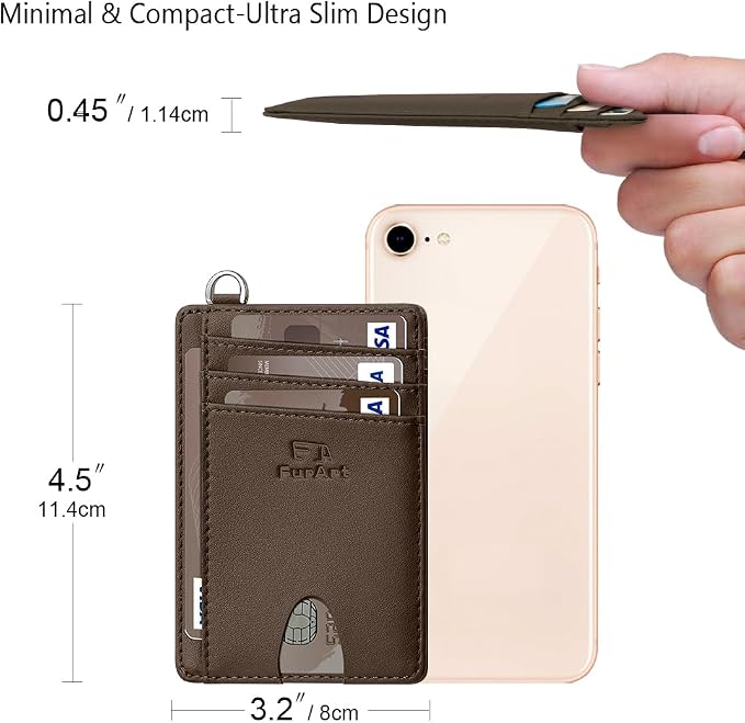 FurArt Slim Minimalist Wallet RFID Credit Card Holder - Image 7