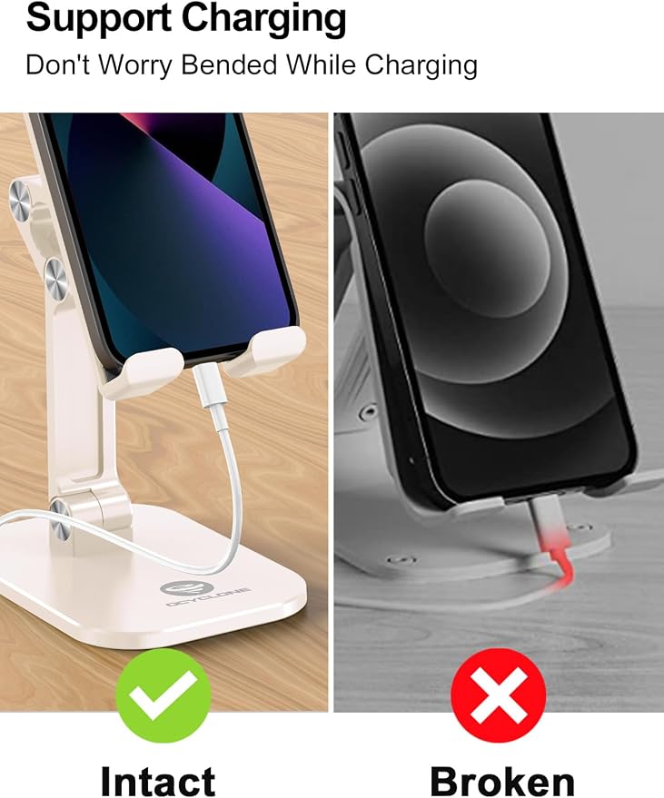 OCYCLONE Phone Stand, Adjustable Height and Angle Foldable Cell Phone Stand - Image 7