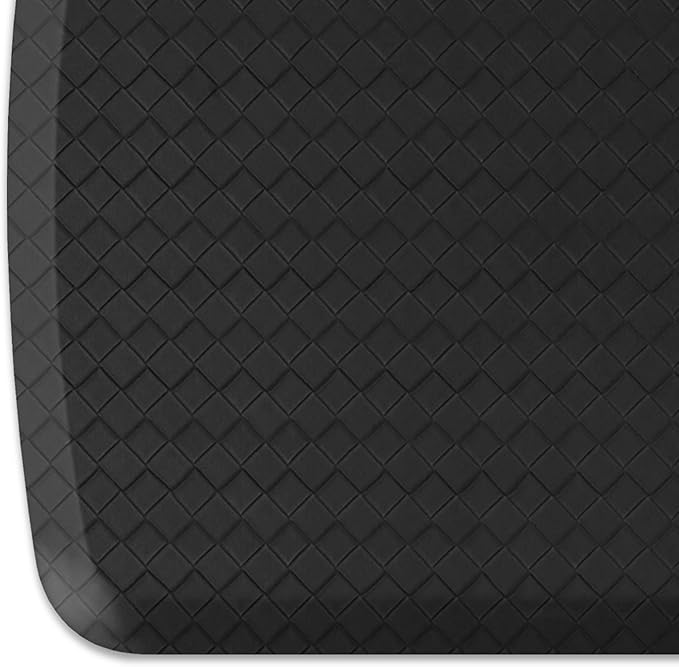 GelPro Elite Premier Gel & Foam Anti-Fatigue Kitchen Floor Comfort Mat, 20" x 48", Basketweave Black-DeskLoop Office