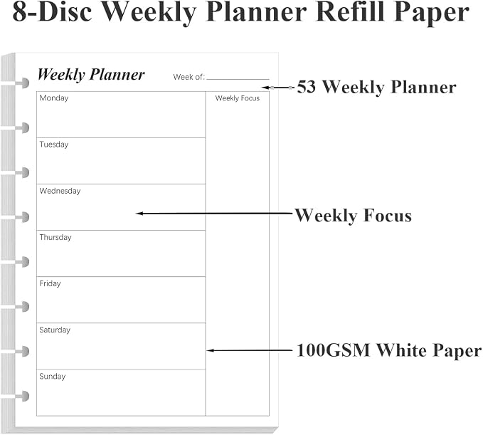 Weekly Planner Undated Refills - Image 6