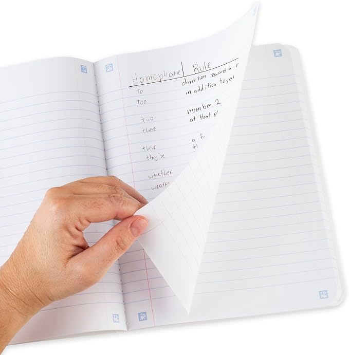 Five Star Composition Book + Study App, 4 Pack, Wide Ruled Paper, 7-1/2" x - Image 4