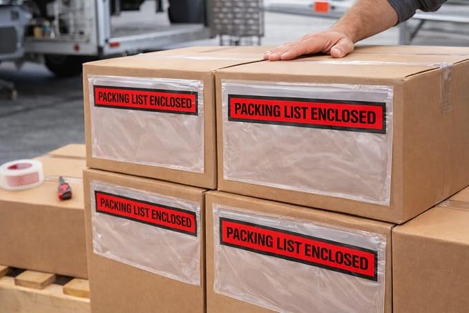 100 Count Packing List Envelopes, 7.5 x 5.5 Inch Clear Adhesive Shipping Pouches - Image 4