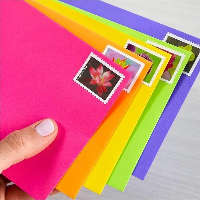 Astrobrights Color 10 Envelopes, 4.125" x 9.5", 24 Lb/89 Gsm, "Happy" 5-Color - Image 2