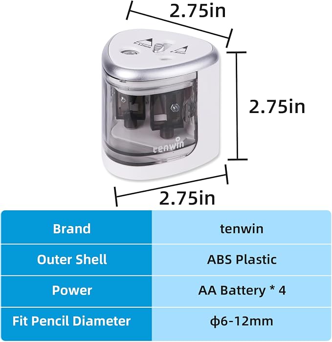 tenwin Electric Pencil Sharpener - Image 6