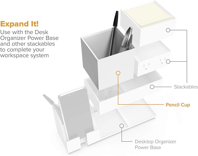 Bostitch Office Konnect Pencil Cup Desk Organizer, Pen Cup - Image 5