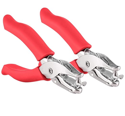 Single Hole Punch Metal Red, 1/4” Hole Puncher by Enday