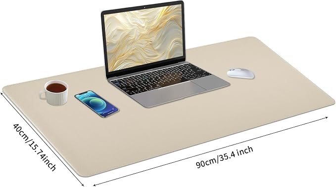 Bloss Desk Mat with Stitched Edges, 35.4"×15.7" Keyboard Pad Skin Pink - Image 4