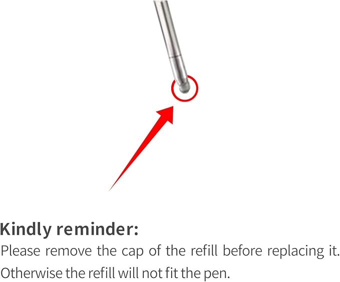 Black Ink Refills, Replaceable Pen Refills, 2.75 inch Ballpoint Pens Refills - Image 4