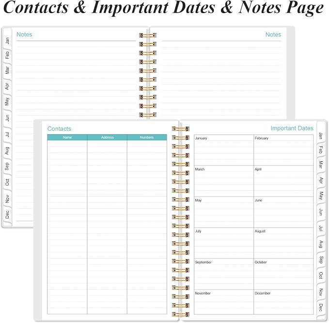 2026 Planner - A5 Weekly & Monthly Planner Spiral Bound, January 2026 - - Image 6