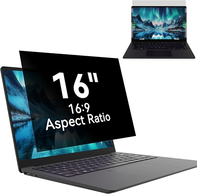 Laptop Privacy Screen 16 Inch, Laptop Screen Privacy Shield 16:9 Aspect Ratio by MaoYeye