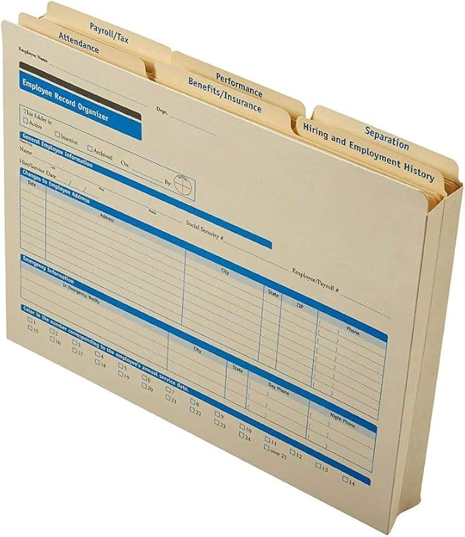 ComplyRight Expanded Employee Record Organizer and 6 Folder Sets | Pack of 25 - Image 3