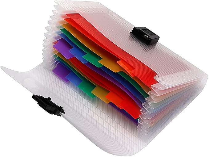 BTSKY 13 Pocket Accordian File Organizer- Plastic Wallet - Image 7
