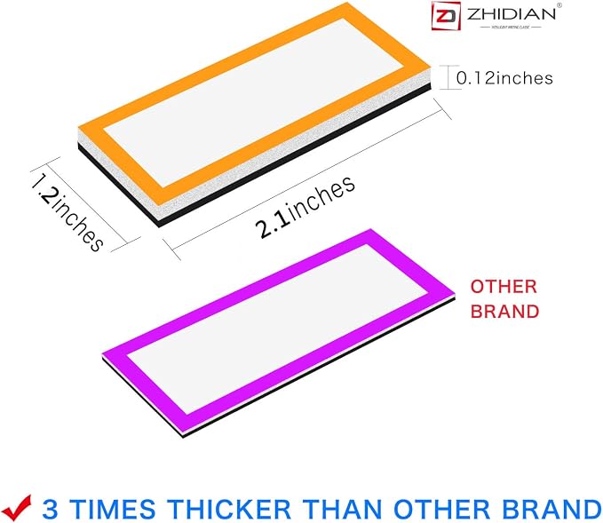 ZHIDIAN Magnetic Dry Erase Labels 2.1" x 1.2", Blank Name Tags Plates - Image 4