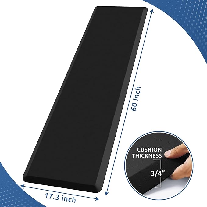 KitchenClouds Kitchen Mat Cushioned Anti Fatigue Kitchen Rug 0.8inch Water - Image 2