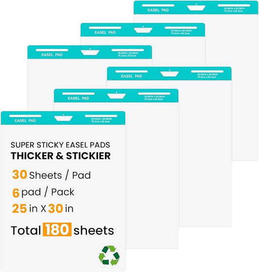 OLenyer Sticky Easel Pad, 25 x 30 Inch, 30 Sheets/Pad, 6 Pads/Pack, Flip Chart by %E7%AB%8B%E5%8D%B3%E8%B4%AD%E4%B9%B0