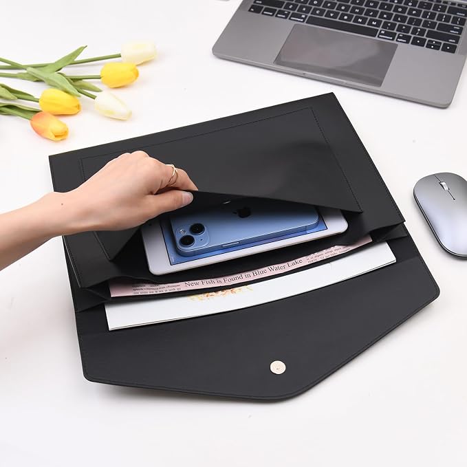 Wason A4 Document File PU Leather - Image 3