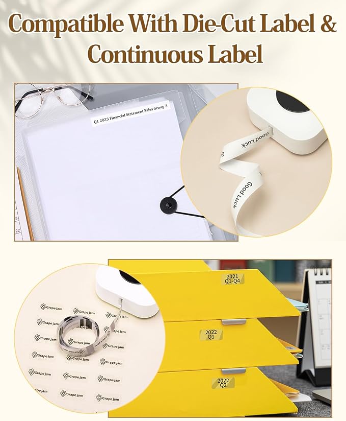 Phomemo D30 Label Maker with 3 Tapes, Small Thermal Printer Rechargeable Labeler - Image 8