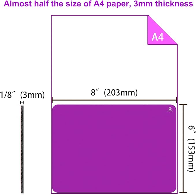 Audimi Small Mouse Pad 6 x 8 Inch, Mini Mouse Pad Thick - Image 2
