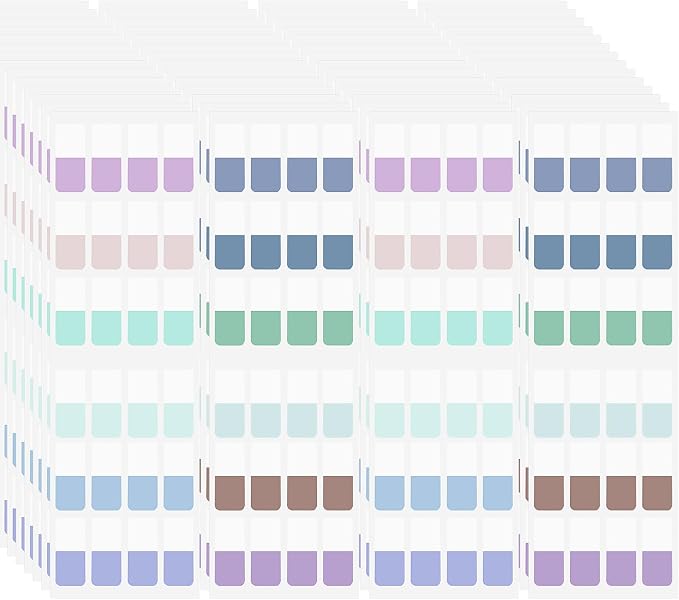 AccEncyc 960 Pcs Colored Index Tab 0.5"x1.1" Large Book Sticky Tabs by Unknown