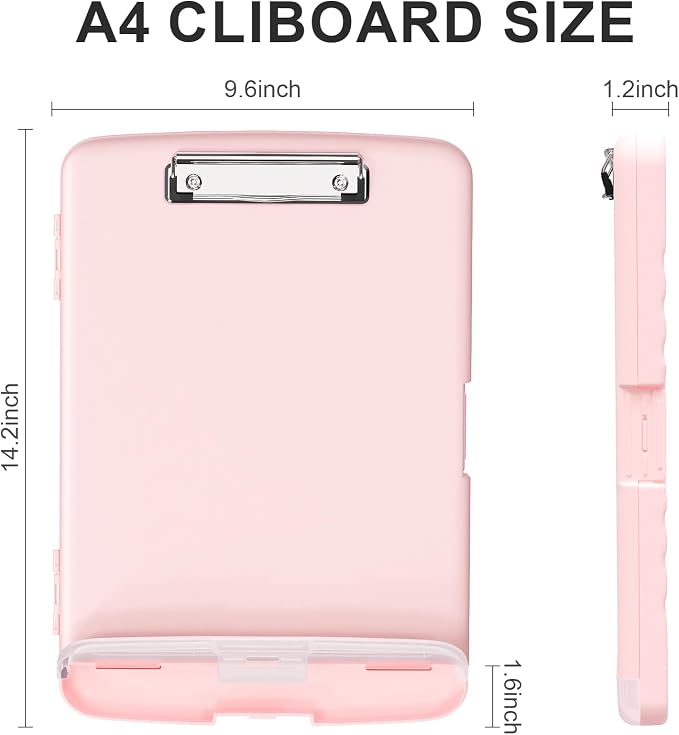 Plastic Clipboard with Storage, 8.5 x 11 Storage Organization Box Side-Opening - Image 2