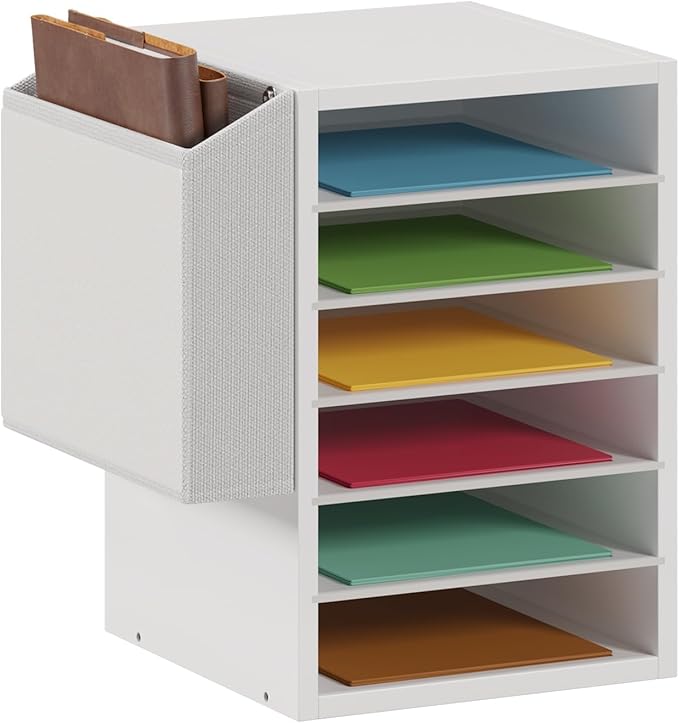 Unionly, 6 Tier Adjustable Countertop Mail Sorter, Mailboxes by Unionly