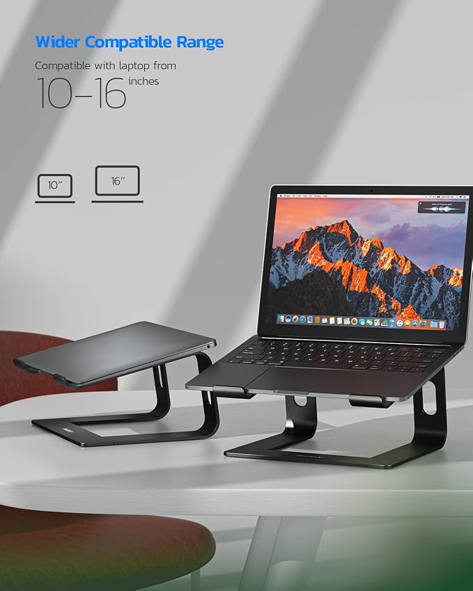 Nulaxy Laptop Stand, Ergonomic Aluminum Laptop Computer Stand, Detachable - Image 4