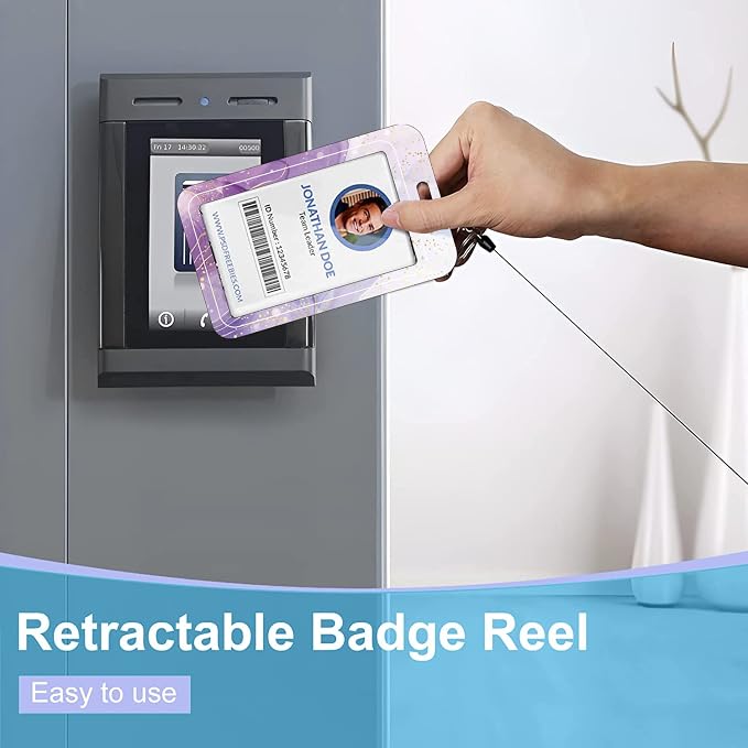 Badge Lanyard and ID Badge Holder, Retractable Badge Reels - Image 4