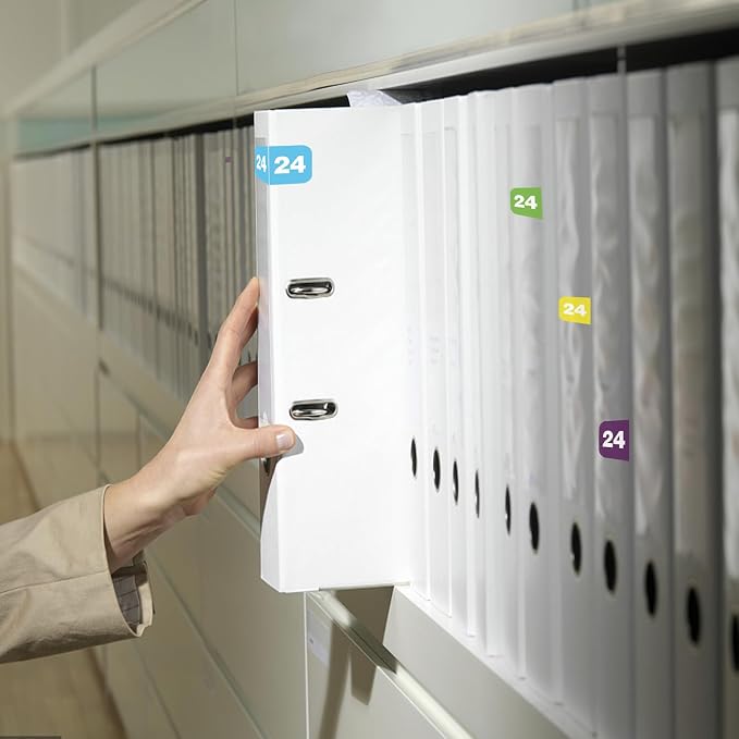 File Right 2022 Year Stickers/Labels Roll Color Coded Laminated 500 Labels | - Image 6