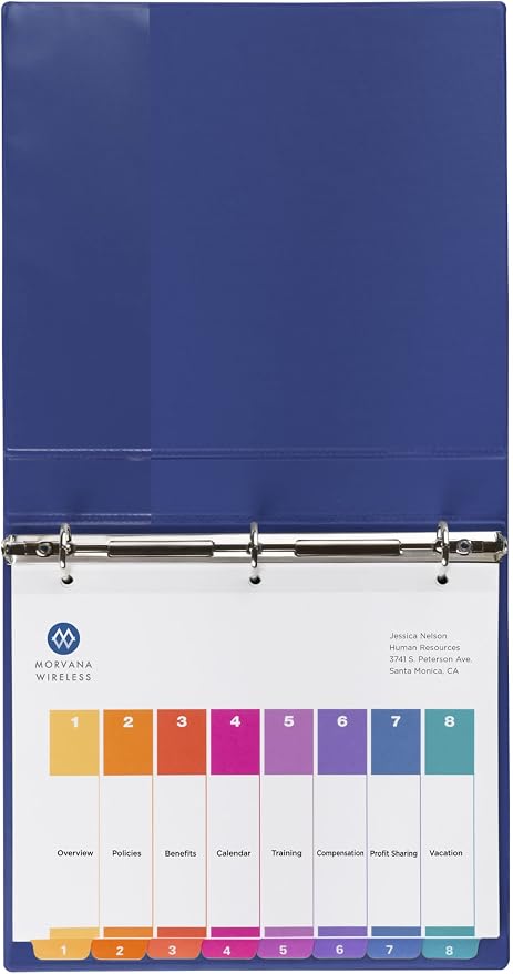 Avery 8 Tab Dividers for 3 Ring Binders, Customizable Table of Contents - Image 8