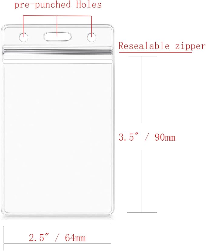 Vertical ID Card Name Tag Badge Holder - Image 2