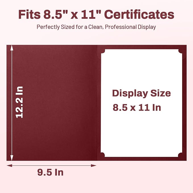 SUNEE Certificate Holders, Diploma Covers Gold Foil Border, - Image 5