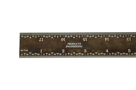 PEC Tools 18" Rigid Machinist Rule, Stainless Steel Ruler - Image 4