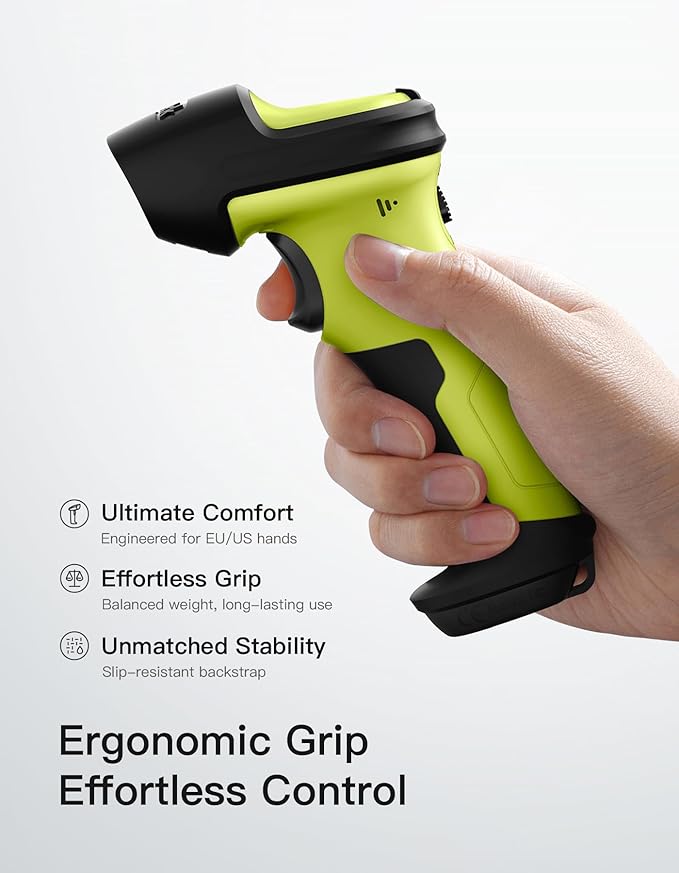 Inateck 2D Barcode Scanner, Wireless Bluetooth QR Code Scanner with AI APP & SDK, 180-Day Battery Life, Fast & Accurate Scanning, Compatible with iOS/Android/Windows, BCST-72 Green-DeskLoop Office