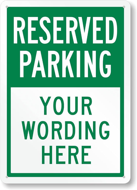 SmartSign 14 x 10 inch Custom “Reserved Parking” Metal Sign by SmartSign