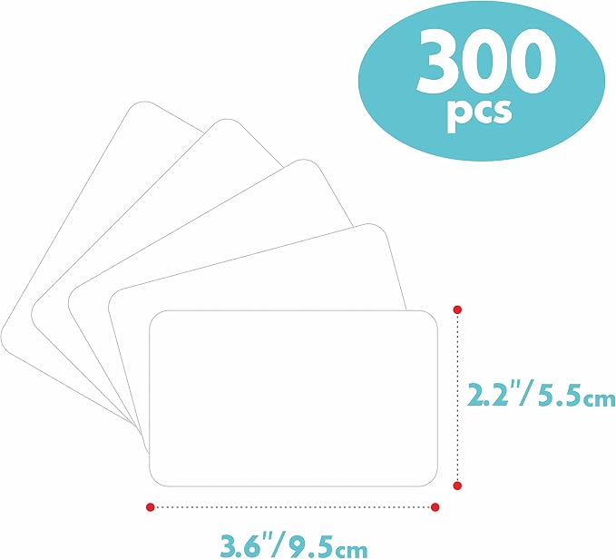 300pcs Plain Name tag Labels, Blank Name Badge - Image 2
