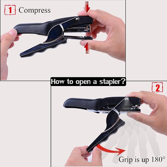 Stapler with 1000 Staples-Plier Stapler Save 60% Power, Good - Image 5