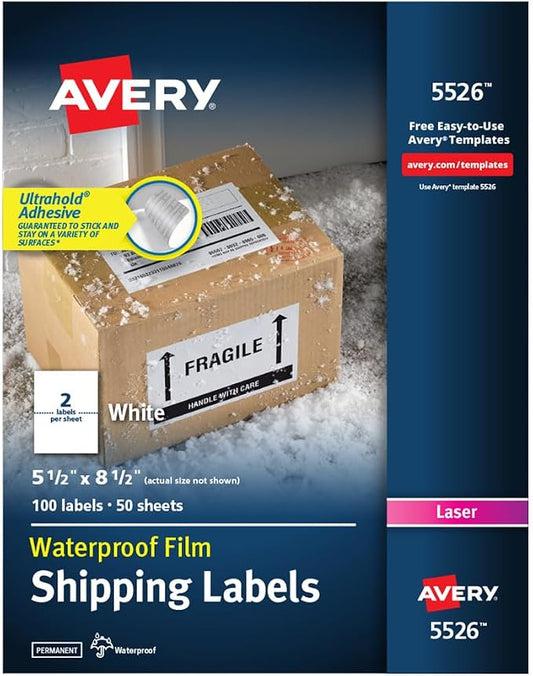 Avery Durable Waterproof Shipping Labels by Avery