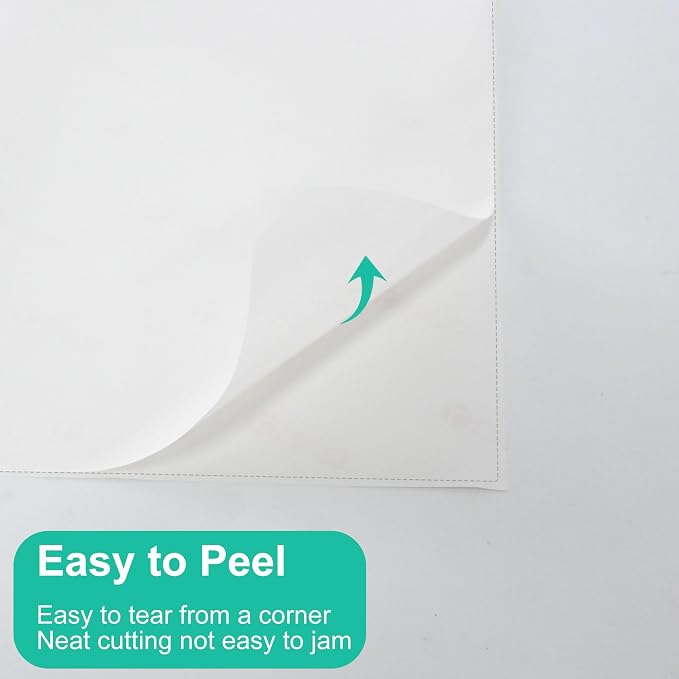L LIKED 30 Printable White Sticker Paper Full Sheet Label, 8.5" x 11" - Image 4