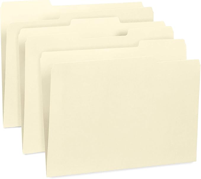 Manilla File Folders 8.5 x 11, 1/3 Cut Tab, Letter Size Vanilla folders - Image 6