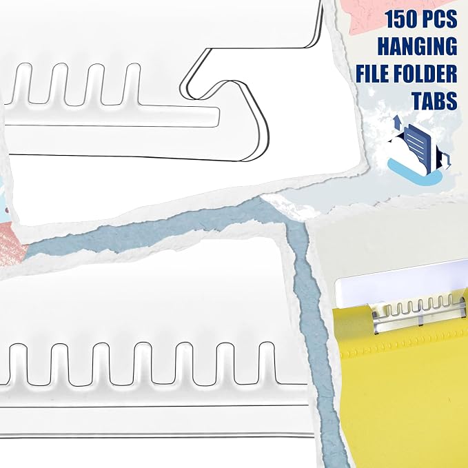 200 Pcs 3 1/2 Inch Hanging File Folder Tabs - Image 3